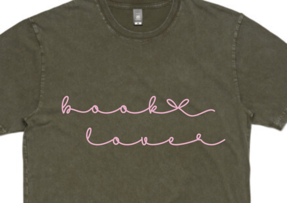 Book Lover Script Text SVG, Coquette Bow