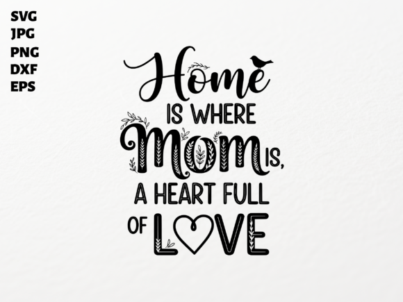 Home is Where Mom is Love SVG for Cricut