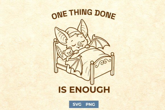 Mental Health Bat SVG - One Thing Done
