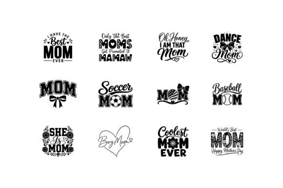 Mom Typography Quote Design Bundle