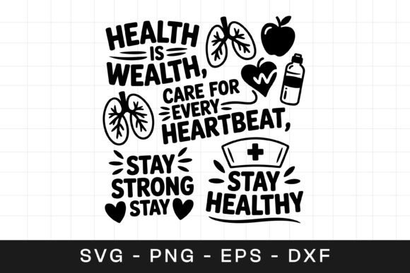 Review: Health Wealth Care Heartbeat SVG PNG for Embroidery
