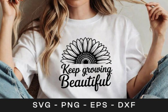 Review: Keep Growing Beautiful Floral SVG PNG for Embroidery