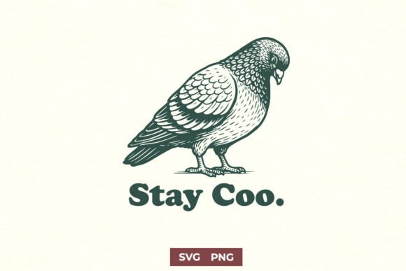 Stay Coo SVG Funny Pigeon Shirt Design